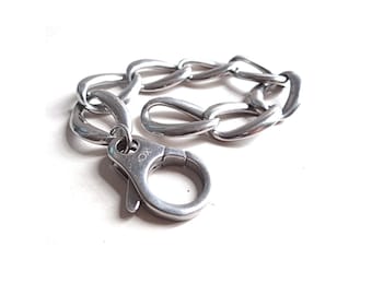 Vintage Friedrich Binder 800 Silver Massive Curb Link Chain