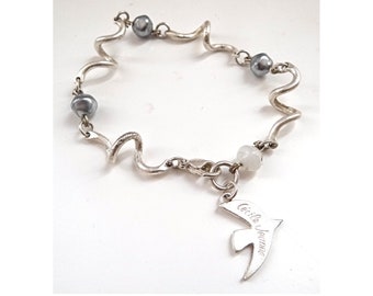 CÉCILE and JEANNE BRACELET; Designer Bracelet; Vintage 2000s; For her; Collectable; French Jewel Signed; Boho chic.