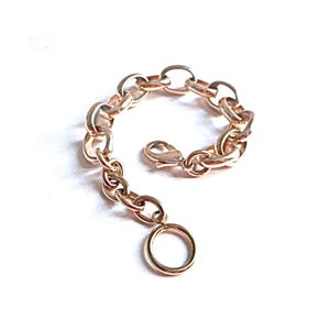 VINTAGE CURB BRACELET; Curb Link Chain Bracelet, Gold Tone Mesh Bracelet, 2000s, For Her & Him, Vintage Jewelry Collection.