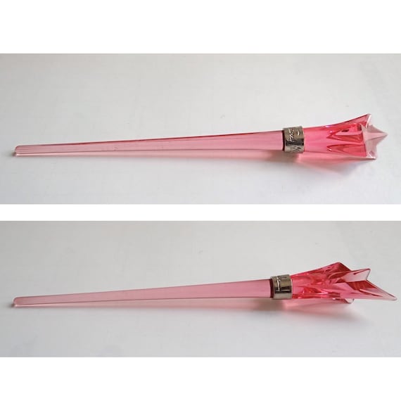 RARE THIERRY MUGLER Hair Pick; Pink Resin Hair St… - image 3