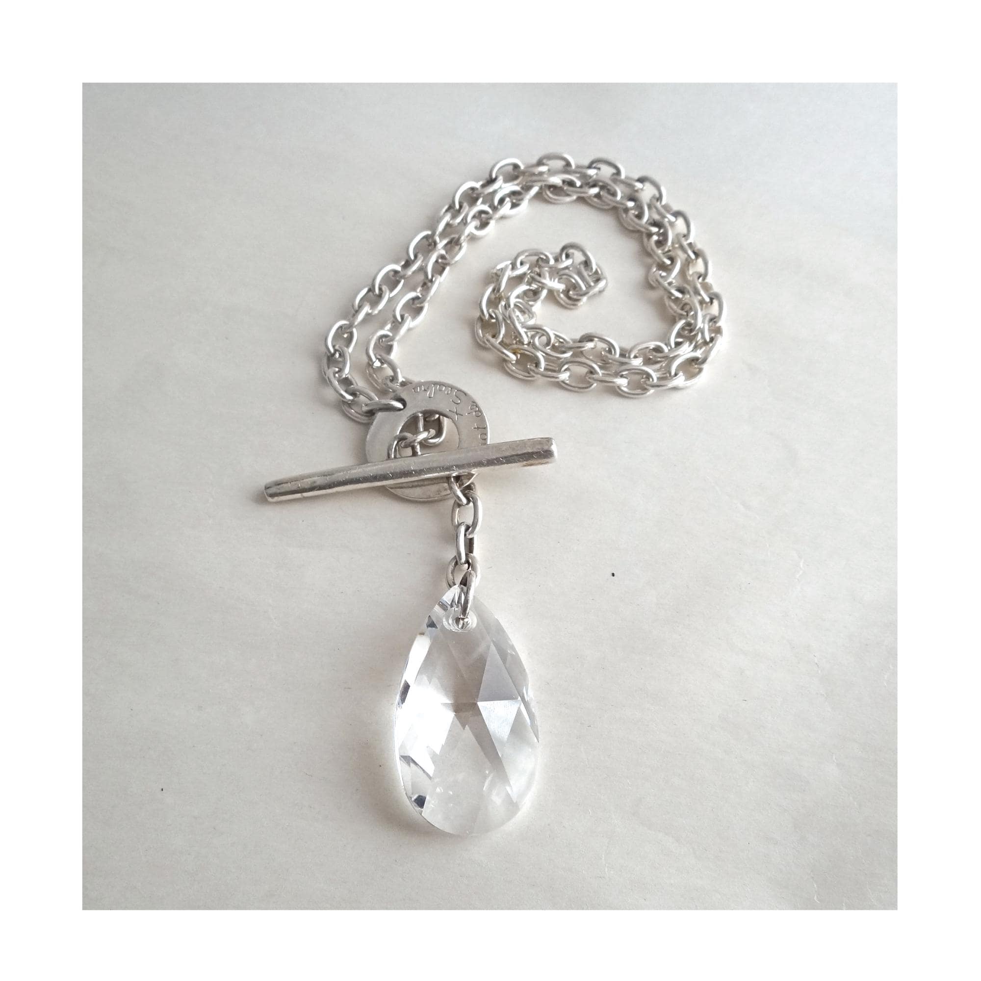 Collier Vintage Du Créateur Max Debraine - Design Argenté - Occasion En Excellent état