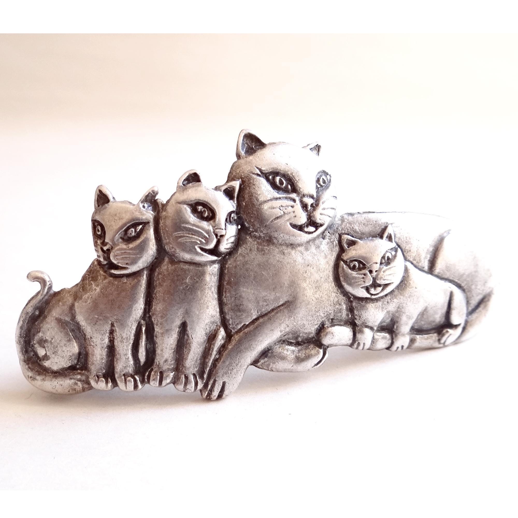 [Vintage] Silver-tone Cat Hair Barrette il_fullxfull.7316432828_mf6j.jpg main image 2
