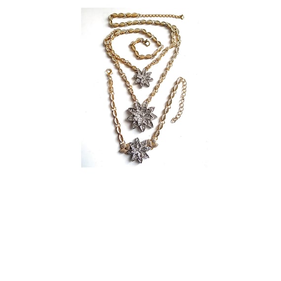 PARURE De BIJOUX VINTAGE; Collier & Bracelet De Style Victorien; Vintage Années 80; Pour Elle; Bijoux Vintage Signés L R; Collectible.