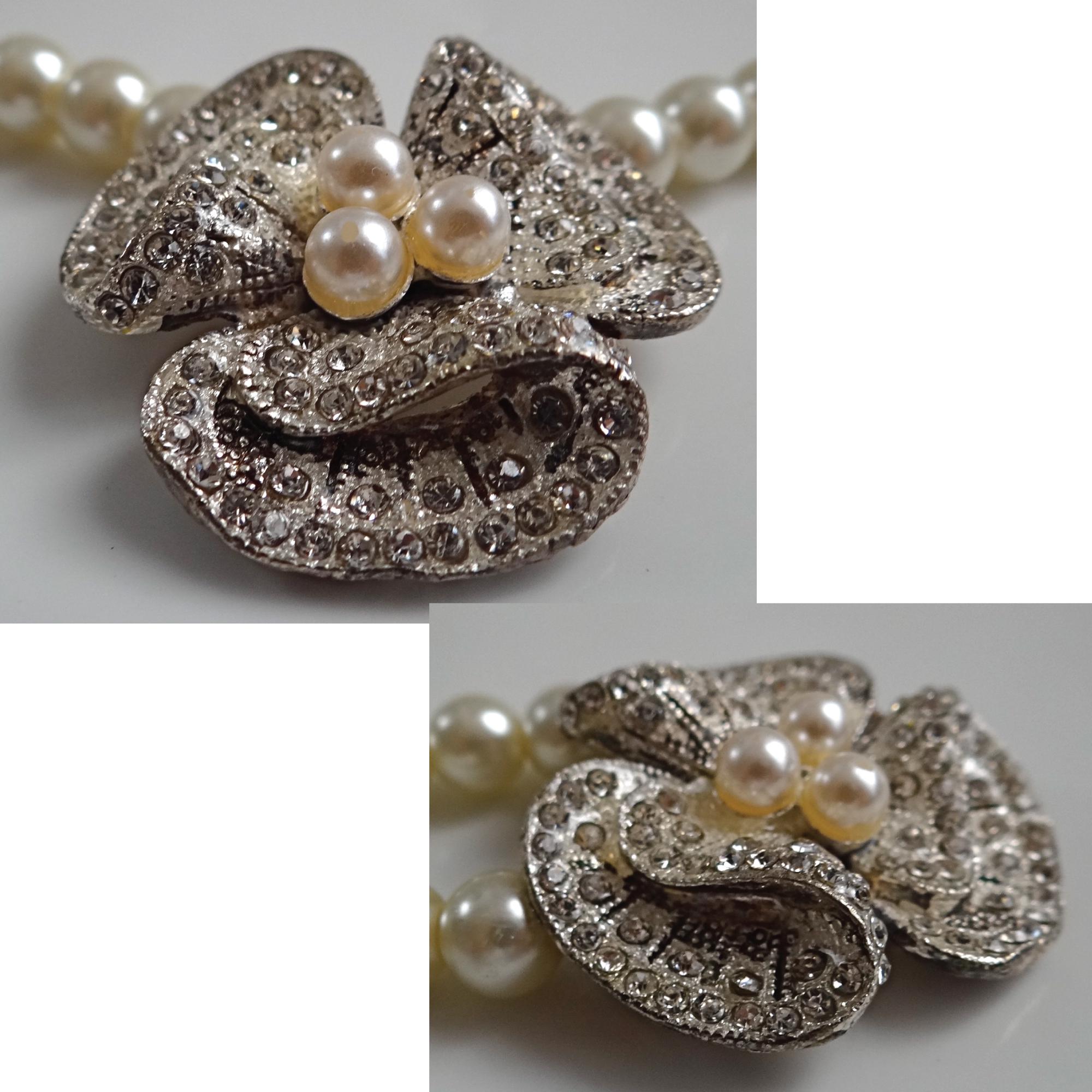 Collier Fantaisie Ancien Perles Style Art Déco Vintage - Bijou Français, Pièce Unique Et Charmante