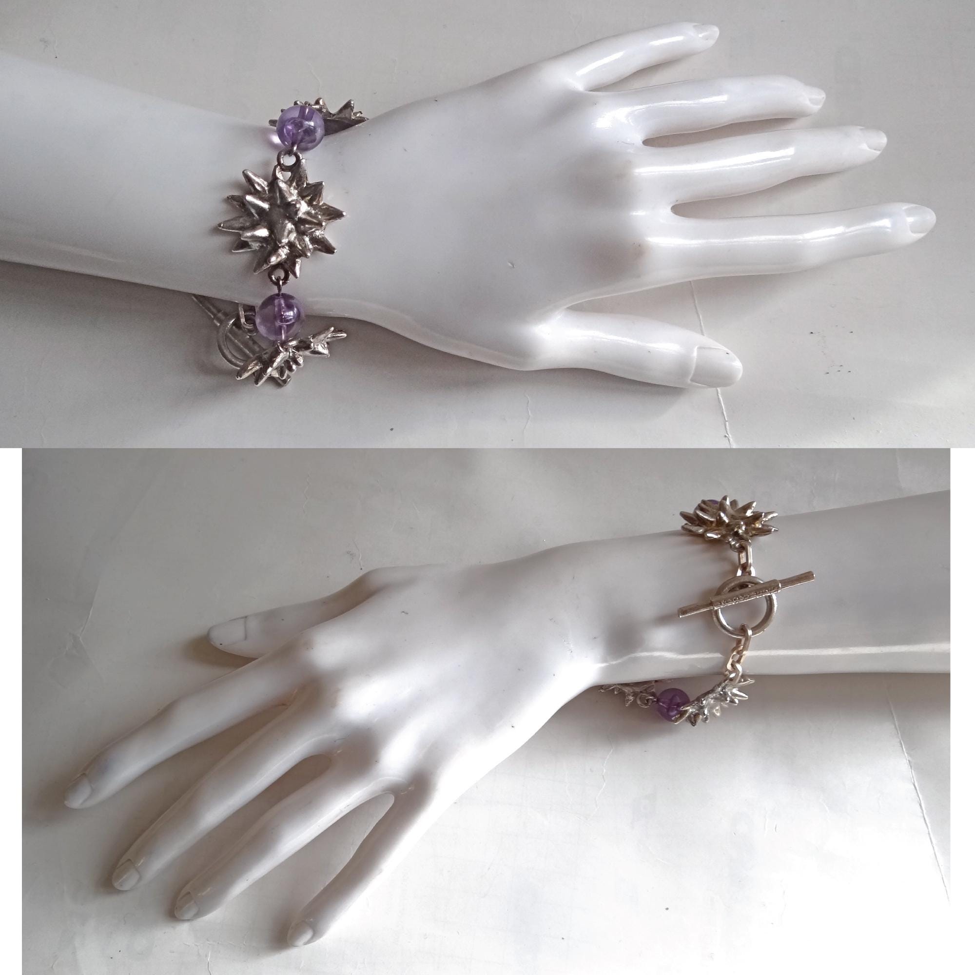 Bracelet Gourmette Vintage Biche De Bere - Design Français, En Alliage Argenté - Occasion En Excellent état