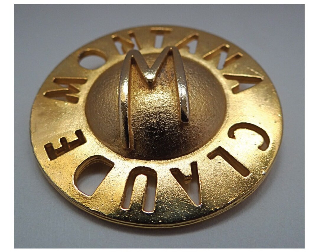 Broche Vintage Claude Montana 3 Cœurs – Dorée, Métal Doré, Pièce Collector Années 80/90