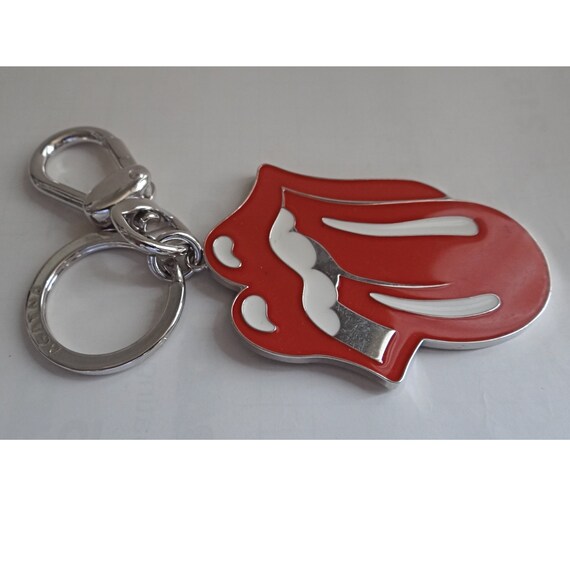 ROLLING STONES Keychain, Agatha Signed Tongue Pattern Keychain