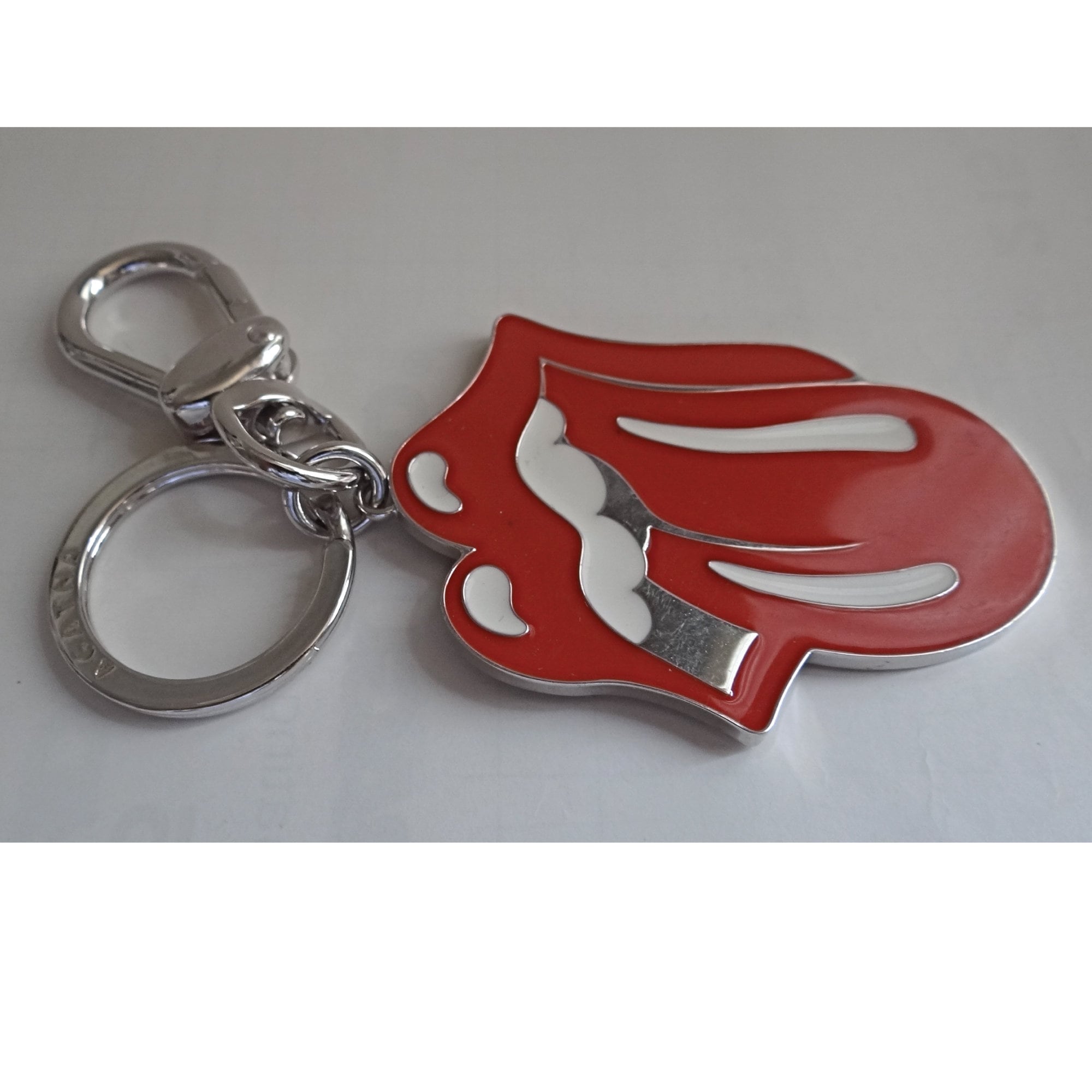 Rolling stonesTONGUE KEYCHAIN 赤 新品 未使用 Rolling stonesTONGUE