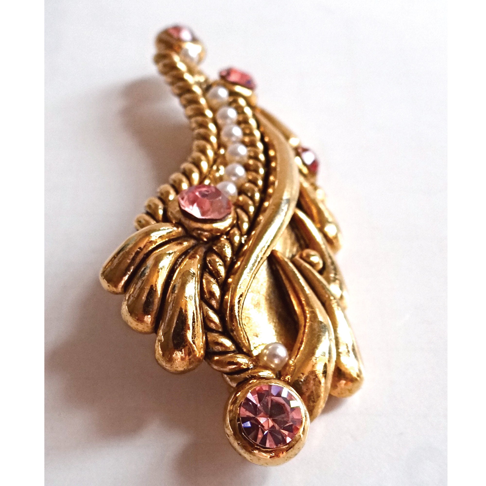 Broche Vintage Jacky De G Paris - Forme Soleil 50x50mm - Années 80