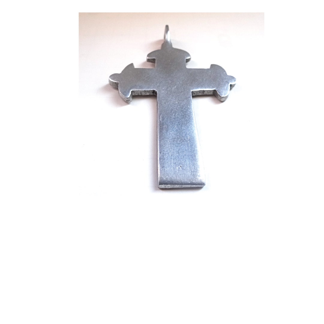 VINTAGE LARGE CROSS in Aluminum Catholic Cross 1950s Minimalist Design ...