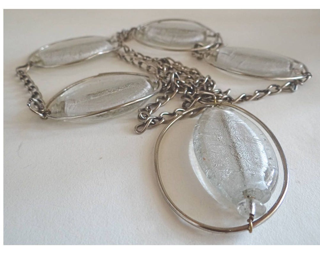 Collier Sautoir Vintage Années 70 Perles Granulées Dorées - Bon état
