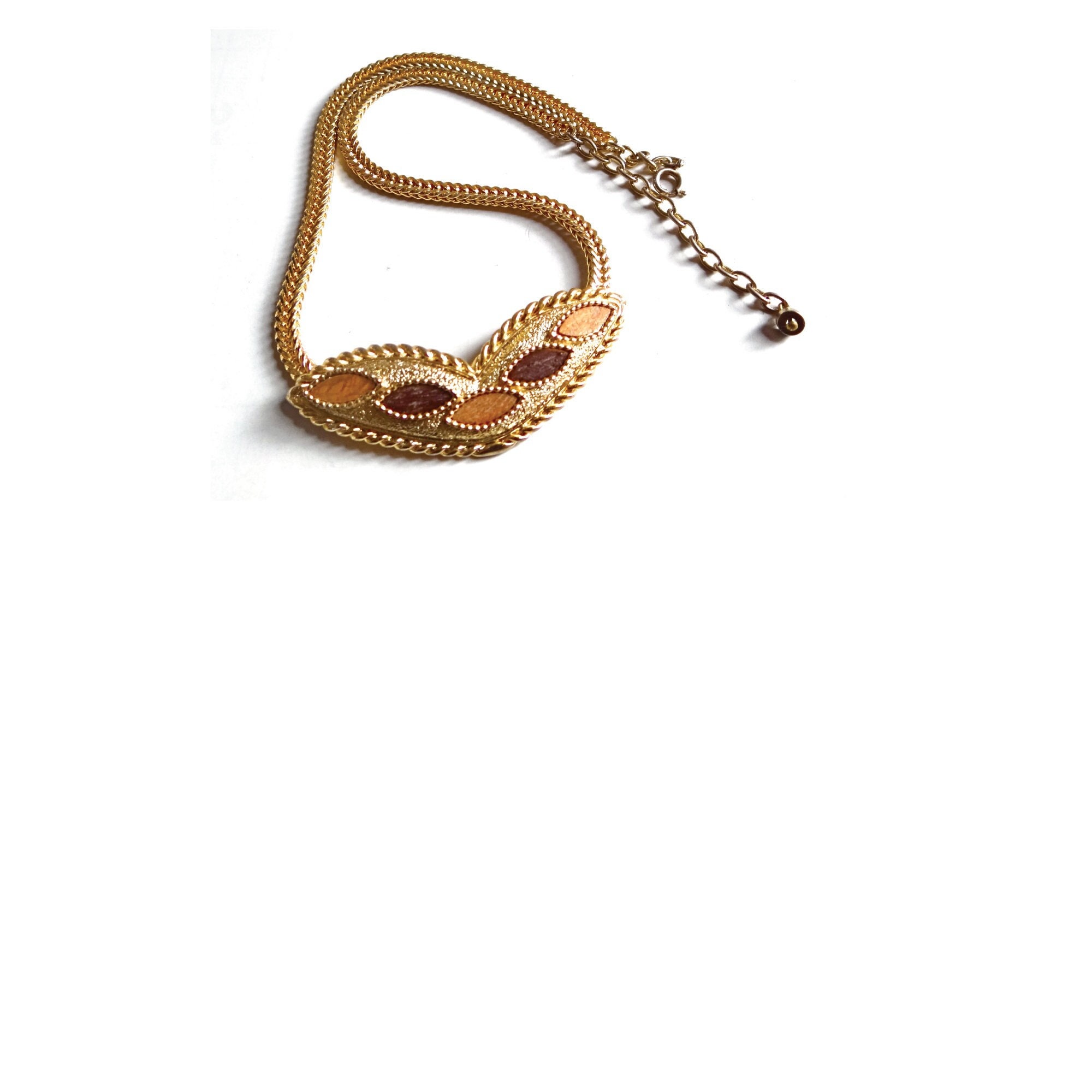 Collier Vintage Verre de Murano Fleurs Ans 80