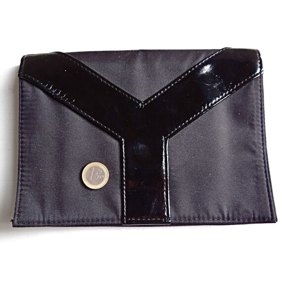 Yves Saint Laurent Beaute YSL black gold Makeup cosmetic Bag Pouch case  clutch!