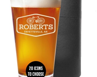 Personalized Etched Pint Glass-Groomsman Gifts / Birthday Gifts / Gifts for Him / Gifts for Groom | Roberts