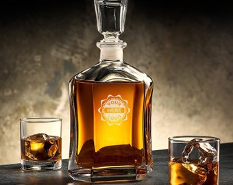 Your Logo Here or Custom Designs | Custom Etched Decanter