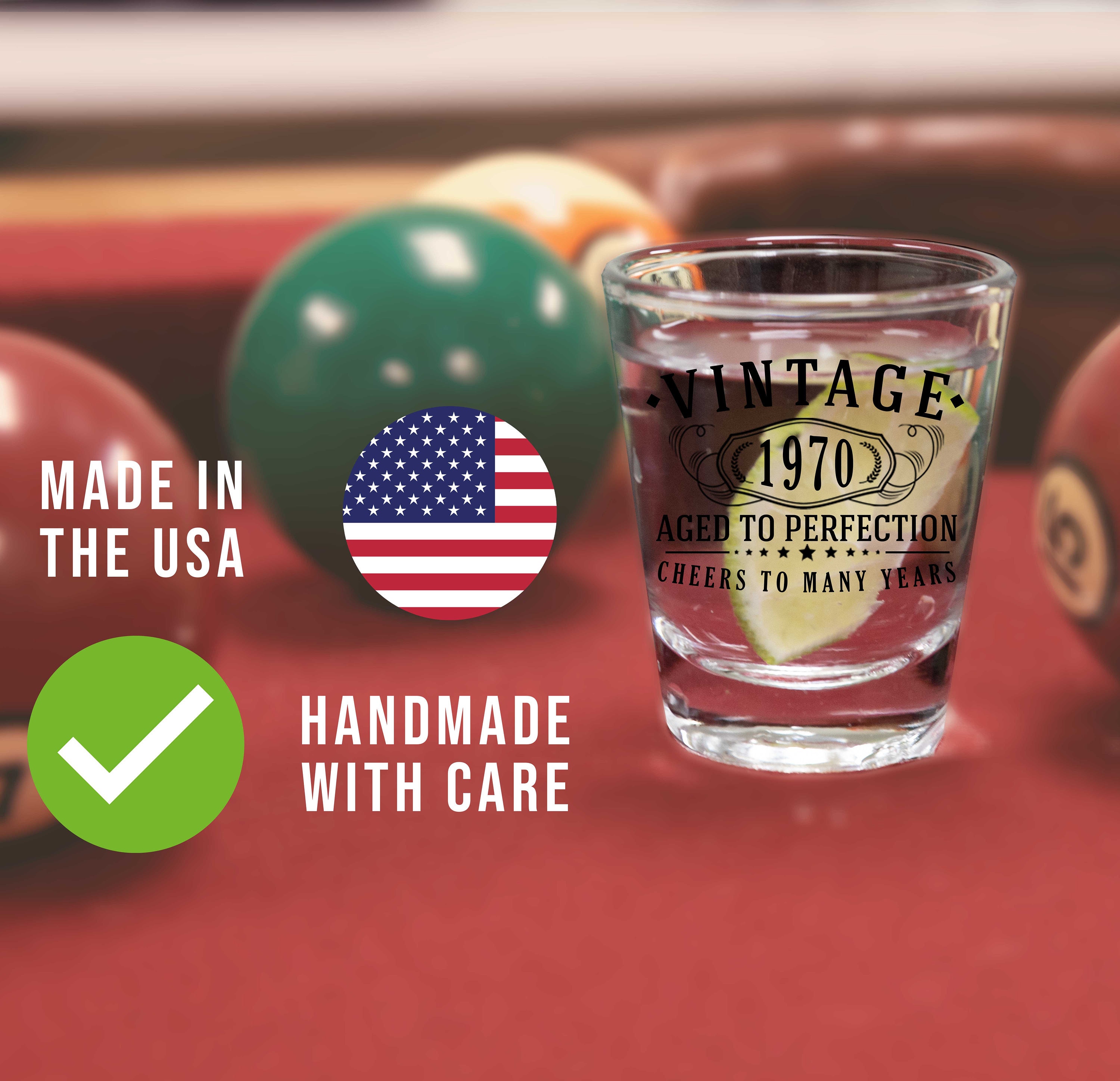 Bicchiere Da Birra Pinta Da 16 Once Inciso Vintage Del 1955 - 70° Compleanno Invecchiato Alla Perfezione - Idee Regalo Per 70 Anni Uomo Donna 1.0 - Italia - Foto 10