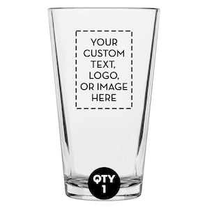 Vaso de cerveza con logotipo impreso personalizado, logotipo de empresa, logotipo personalizado, regalo de cumpleaños, regalo de boda, agregue su logotipo