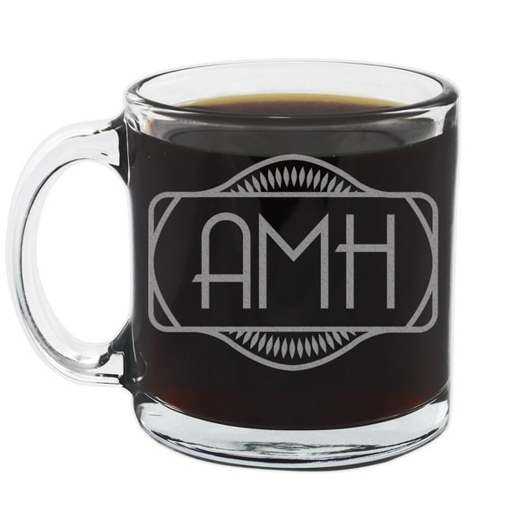 Personalized Etched Coffee Mug / Custom Clear Coffee Mug/ Etsy