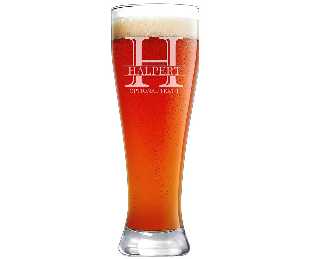 Personalized Etched 23oz Pilsner Glass Custom Beer Glass / Etsy