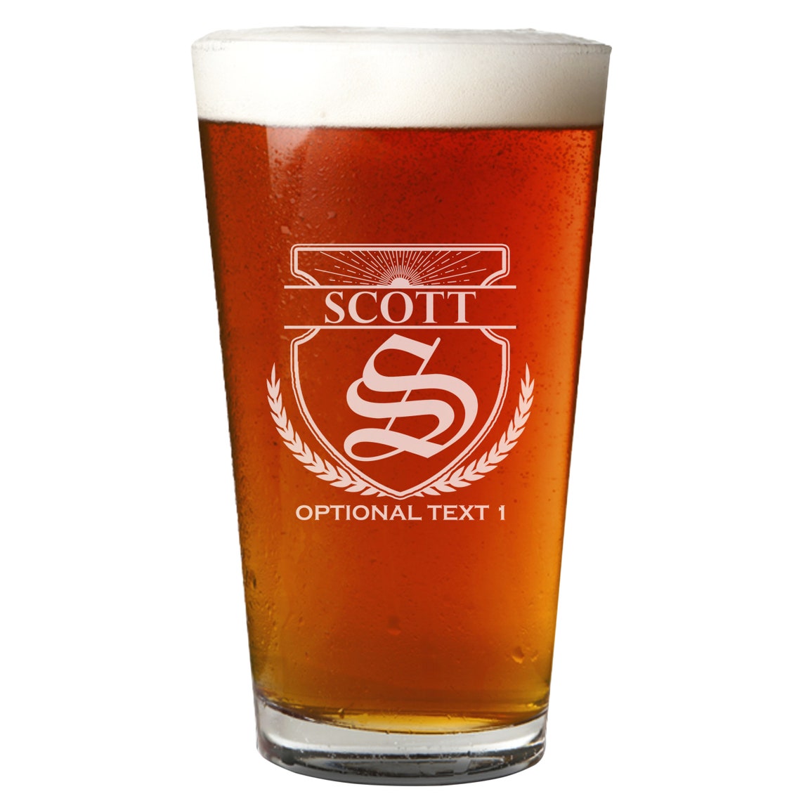 Personalized Etched Pint Glasscustom Beer Glassgroomsman Etsy