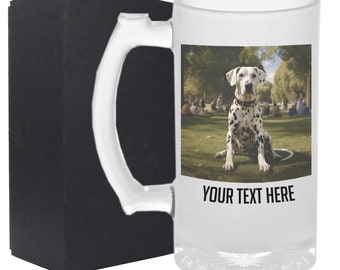 Personalized Frosted 16oz Beer Mug with Your Custom Photo, Logo, or Design | 16oz, Glass Dye