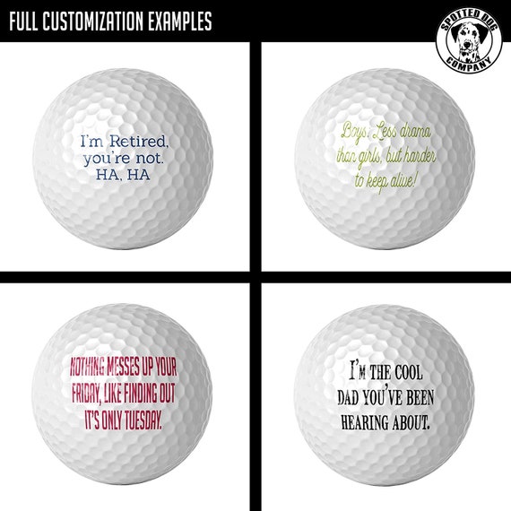 I Identify As In Bounds Golf Balls, 3 Pack Printed White Golf Balls, v3