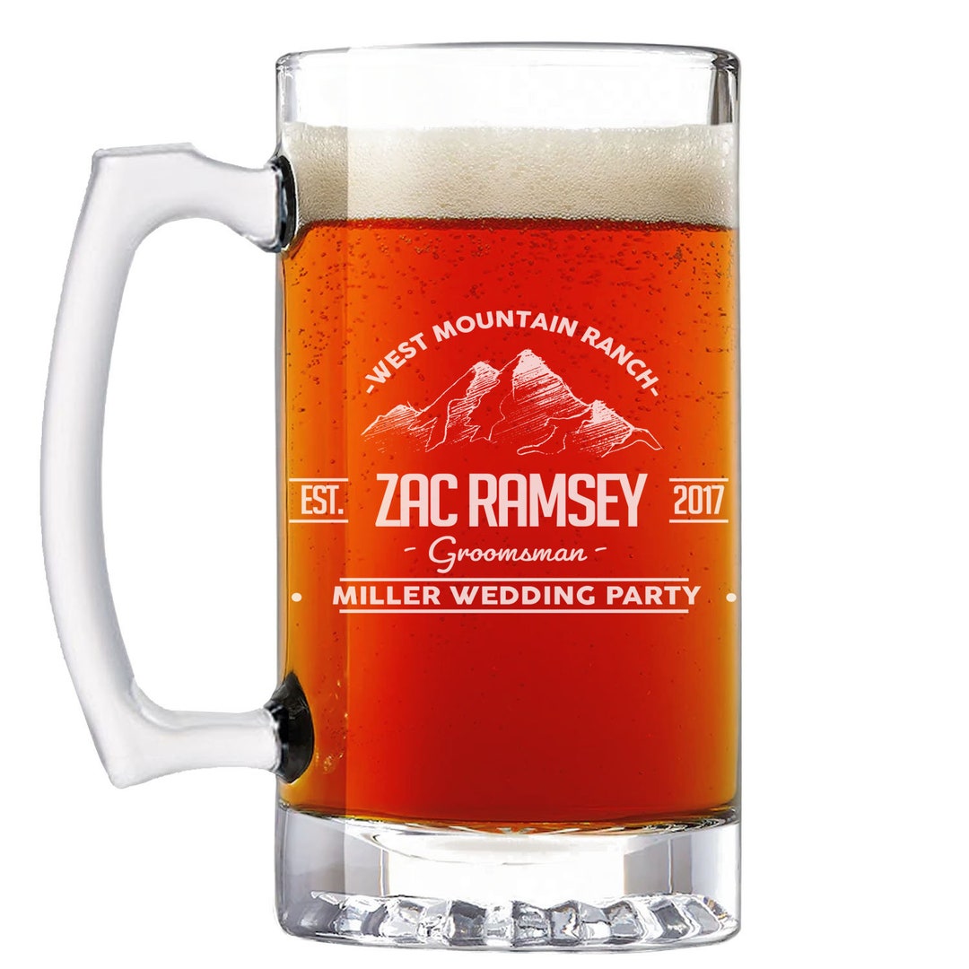 Personalized Etched 25oz Beer Mugbirthday Giftgifts for Etsy UK