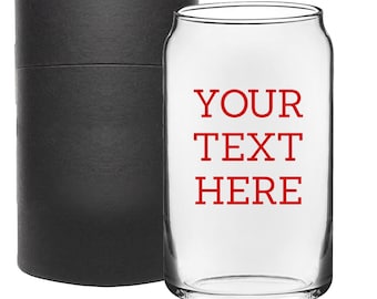 Personalized Printed Beer Can Glass 16oz  Pick Your Color, Custom Beer Glass, Gifts for Him, Birthday Gift, Groomsmen Gift | YTH