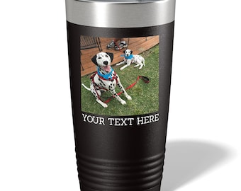 Personalized 20oz Powder Coated Tumbler with Lid, Pick Your Color With 17 To Choose From, Mother's Day Gift, Photo