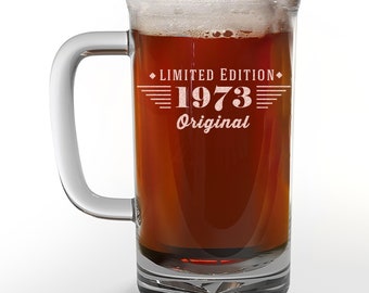 Boccale da Birra Personalizzato Vintage 1973 Limited Edition