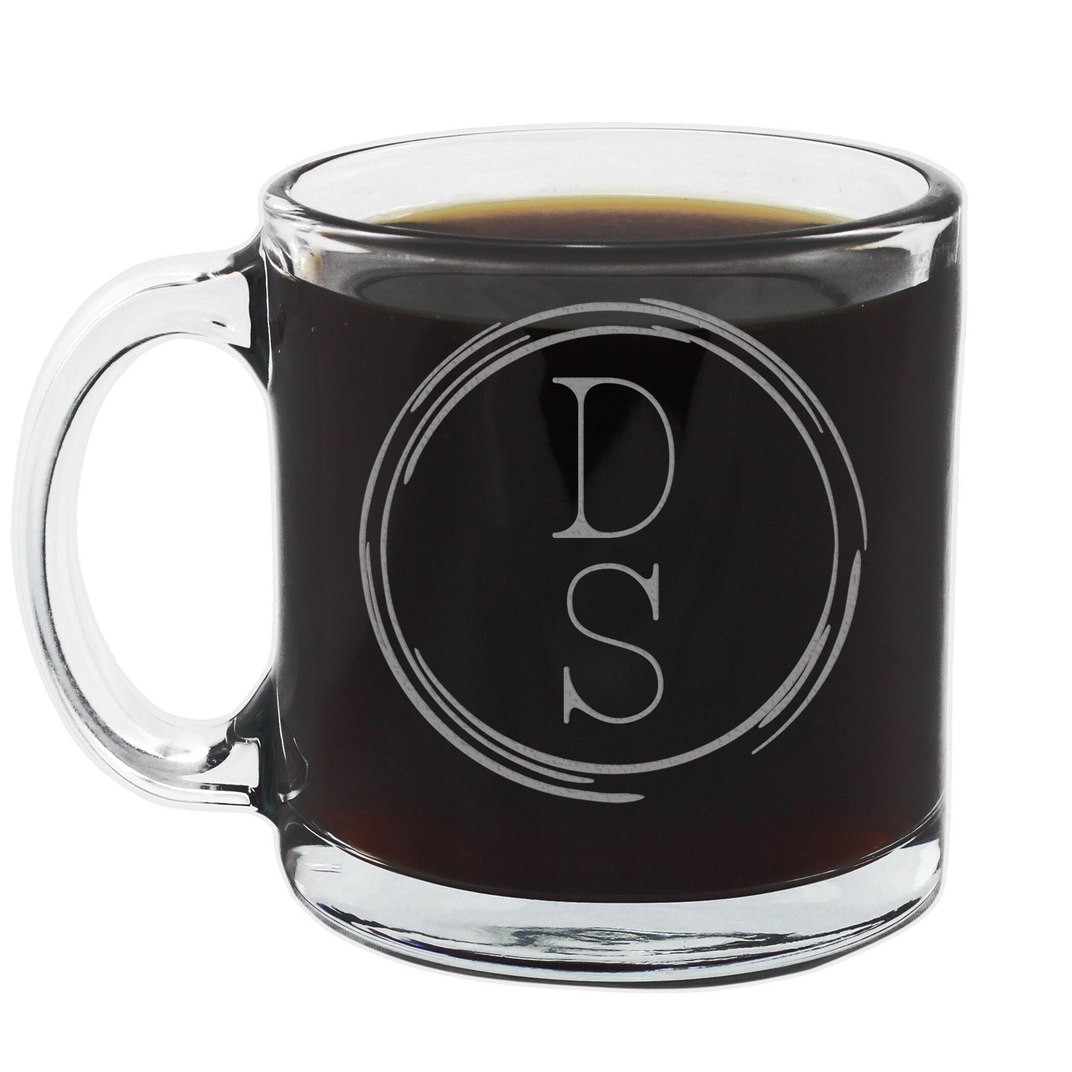 Personalized Etched Coffee Mug / Clear Tea Cup/ Custom Clear Etsy