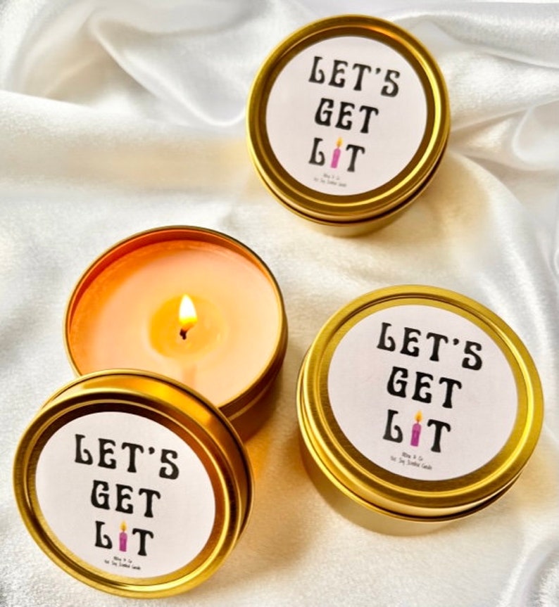 Lets Get Lit Candlebridesmaid Candlesget Lit Candleslets Etsy