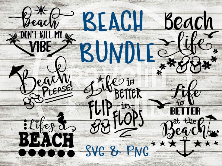 Download Beach SVG Bundle Beach Quote svg Beach Life svg Beach | Etsy