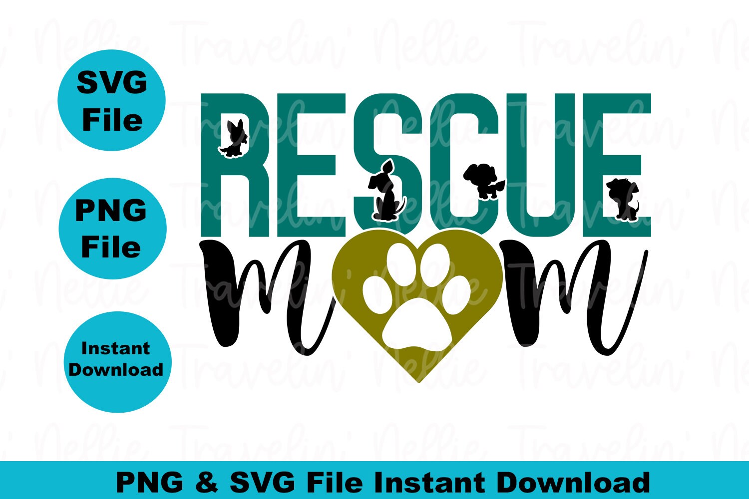 Download Rescue Dog Mom svg Mothers Day PNG SVG Clip Art Png | Etsy