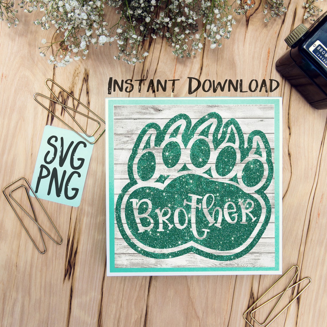 Brother Bear Paw SVG Image Silhouette Studio V3 Cricut Cameo Etsy