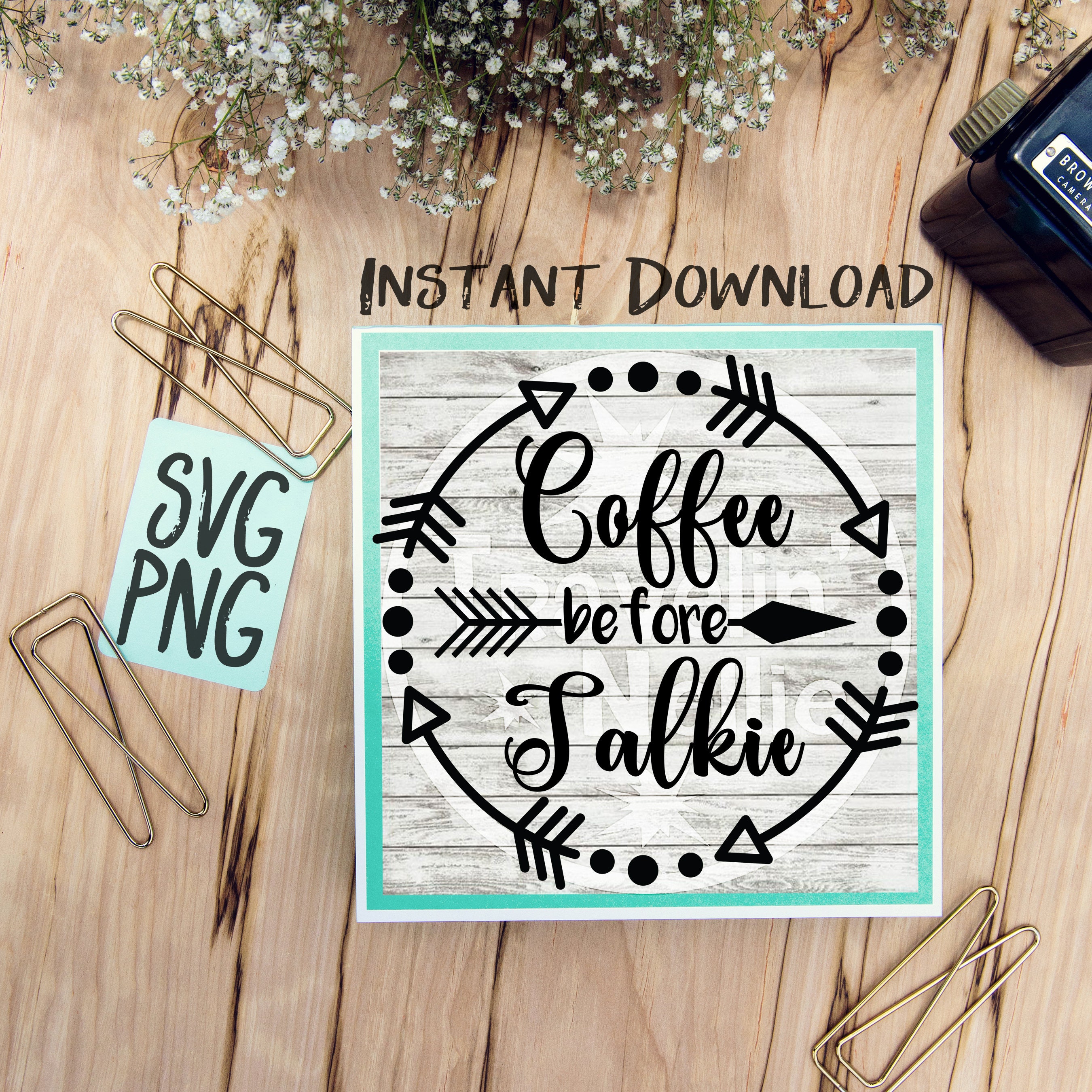 Download Coffee Before Talkie SVG PNG jpeg Vinyl Design Circut Cameo | Etsy