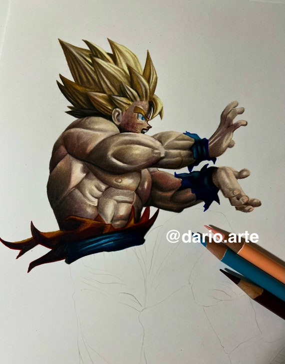 Goku pencil drawing by TheToonPlanet on Dribbble