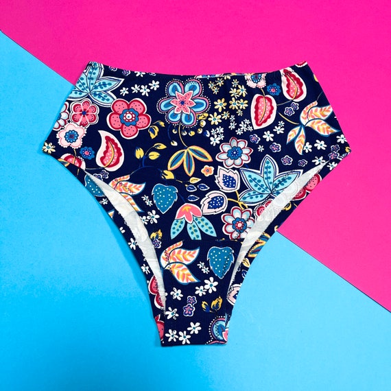 Deux Par Deux Boyshort Panty - Printed Bouquet of Flowers Deux Par Deux Boyshort Panty - Printed Bouquet of Flowers