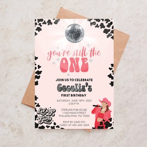 You&#39;re Still the One - First Birthday Invitation - Lets Go Girls - Made to Order