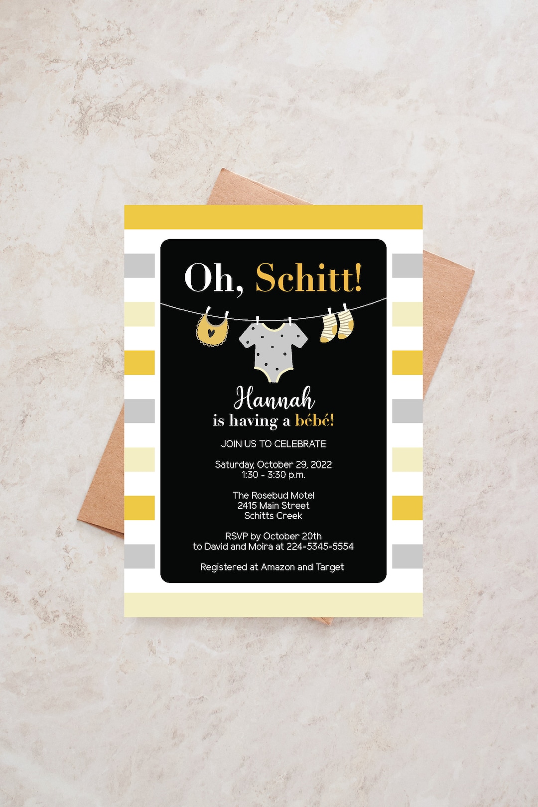 Schitt's Creek Baby Shower Invitation Made to Order Etsy