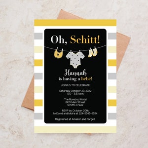 Schitt&#39;s Creek Baby Shower Invitation - Made to Order