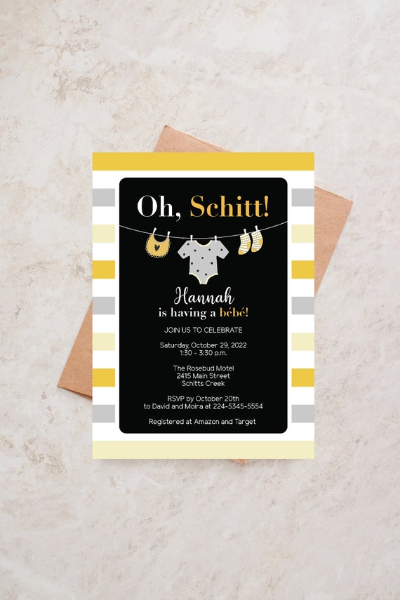 Schitt s Creek Baby Shower Invitation Made to Order