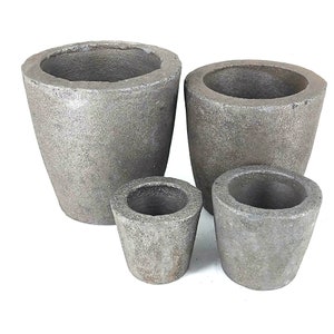 Foundry Clay Crucible - 1000g,750g,200g,150g - Clay Graphite - Gold Silver Precious Metal Refining Casting