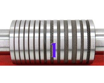 Steel Texture Rollers 76mm, Mixed Line Dot Rope Pattern Jewelry Making Tool