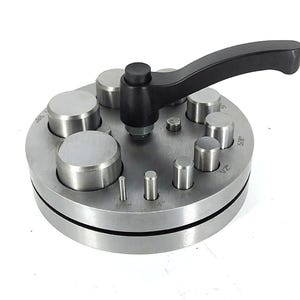 Jewelry Disc Cutter Punch Die Set, Metal Disc Cutter Tool for Goldsmith, Copper Shape Cutter, Silver Disc Cutter for Sheet Blanks