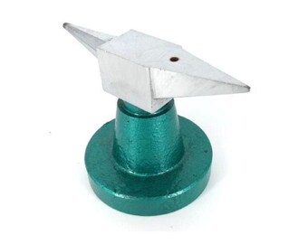Small Bench Anvil - Double Steel Horn Anvil, 800g Jewelry Making Metalworking Tool