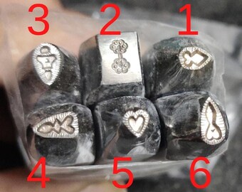 Impression Stamp Set, Jewelry Making Tools, Hardened Steel for Soft Metal