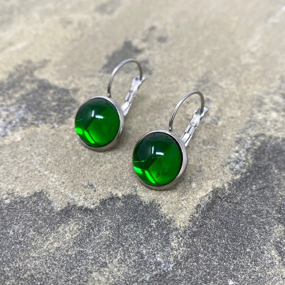 Oversized Kundan Emerald Green Earrings – Amazel Designs