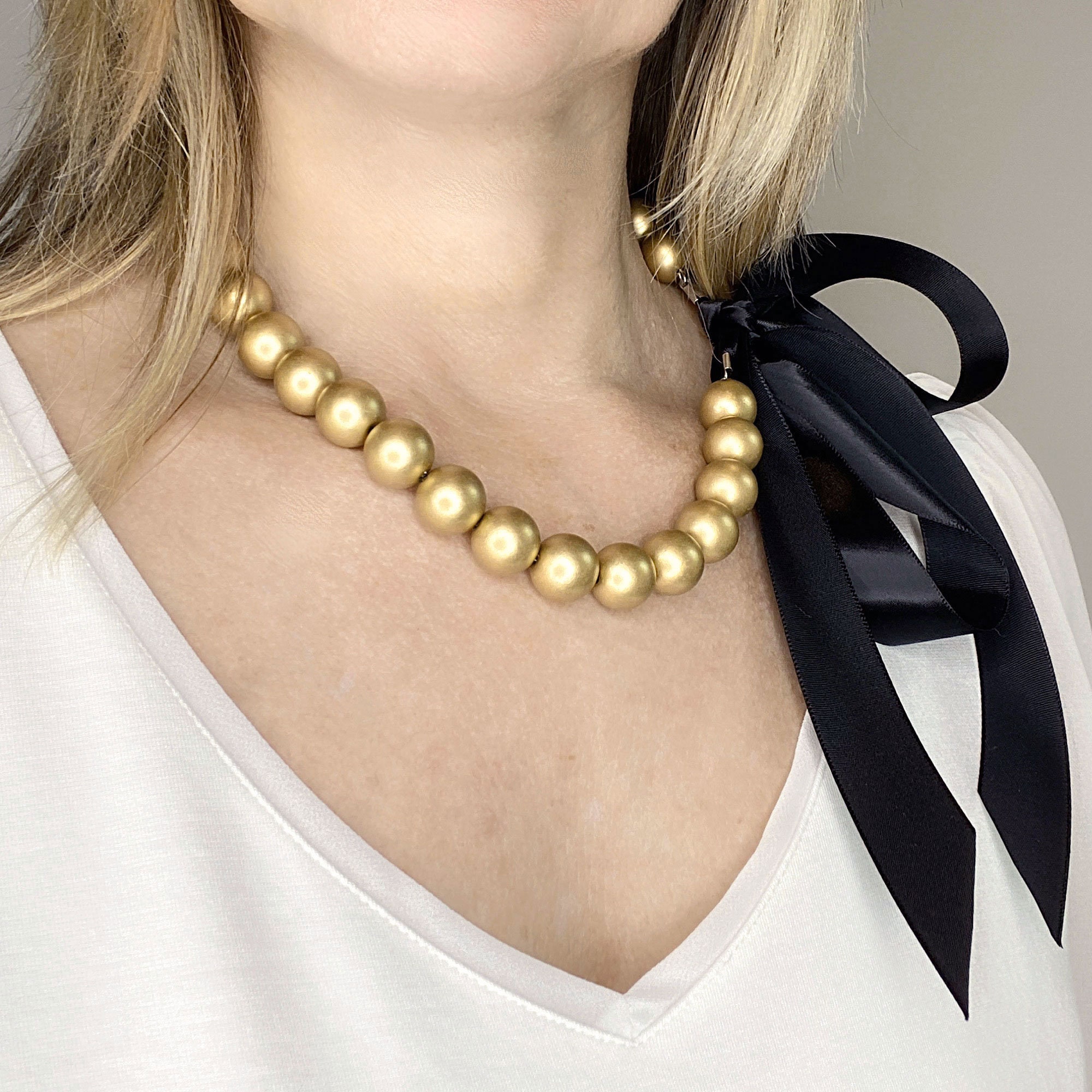 ★送料・関税込★Roaju★purity ribbon pearl necklace★ BT288_EC7253