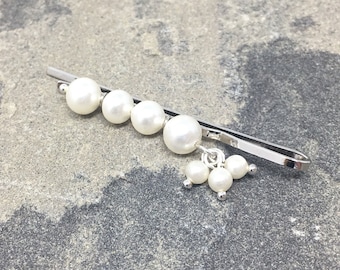 Vintage Pearl Bobby Pin Hair Slide, BP401